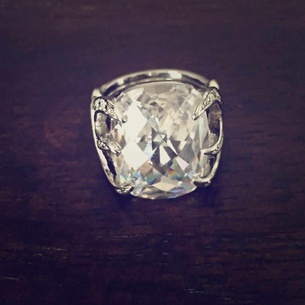 Large diamond cocktail ring